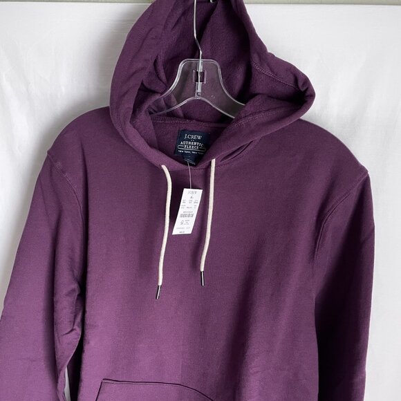NWT J. Crew Mens Giza Fleece Hoodie Size S Purple Unisex - Picture 8 of 8